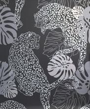 Load image into Gallery viewer, Leopard Metallic Wallpaper - Colourway: Osaka (Silver) - Swatch