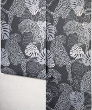 Load image into Gallery viewer, Leopard Metallic Wallpaper - Colourway: Osaka (Silver) - Roll