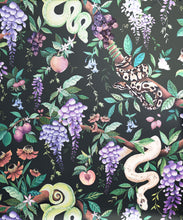 Load image into Gallery viewer, Snake Charmer Metallic Wallpaper - Colourway: Original (Silver) - Swatch