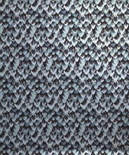Load image into Gallery viewer, Tail Feather Metallic Wallpaper - Colourway: Kingfisher (Silver) - Swatch