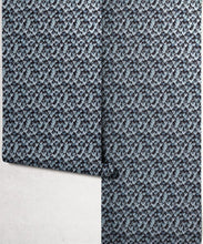 Load image into Gallery viewer, Tail Feather Metallic Wallpaper - Colourway: Kingfisher (Silver) - Roll