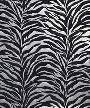 Load image into Gallery viewer, Serengeti Stripe Metallic Wallpaper - Colourway: Pearl (Silver) - Swatch