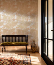 Load image into Gallery viewer, Autumn Path Metallic Wallpaper - Colourway: Natural (Silver) - Insitu