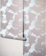 Load image into Gallery viewer, Autumn Path Metallic Wallpaper - Colourway: Peach (Silver) - Roll