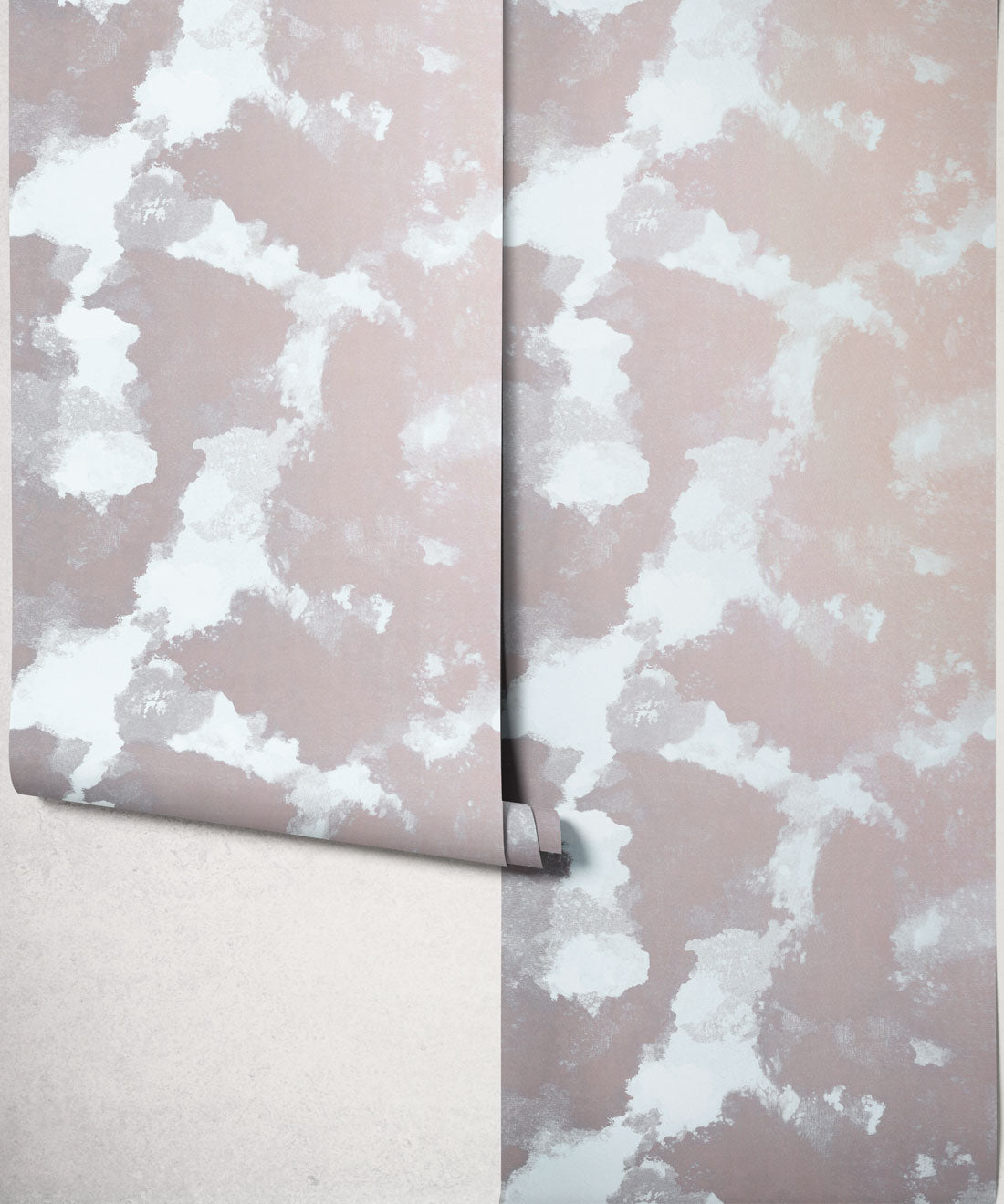 Autumn Path Metallic Wallpaper - Colourway: Peach (Silver) - Roll