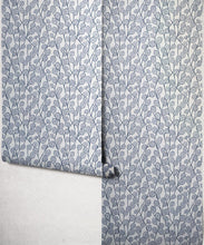 Load image into Gallery viewer, Lunaria Metallic Wallpaper - Colourway: Linen (Silver) - Roll