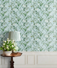 Load image into Gallery viewer, Petite Climbing Sweet Pea Wallpaper • Light Provence • Insitu