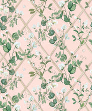Load image into Gallery viewer, Petite Climbing Sweet Pea Wallpaper • Pink • Swatch