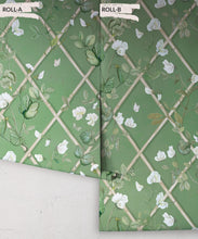 Load image into Gallery viewer, Grande Climbing Sweet Pea Wallpaper • Dark Green &amp; Cane • Rolls