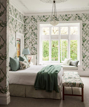 Load image into Gallery viewer, Climbing Sweet Pea Treillage Mural • Irish Linen • Insitu