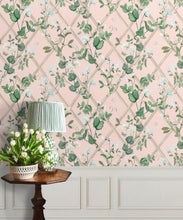 Load image into Gallery viewer, Grande Climbing Sweet Pea Wallpaper • Pink • Insitu