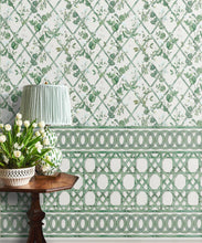 Load image into Gallery viewer, Climbing Sweet Pea Frieze Mural • Irish Linen • Insitu