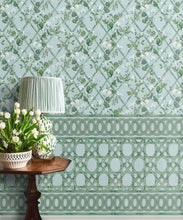 Load image into Gallery viewer, Climbing Sweet Pea Frieze Mural • Light Provence • Insitu