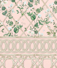 Load image into Gallery viewer, Climbing Sweet Pea Frieze Mural • Pink • Swatch