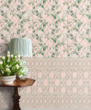 Load image into Gallery viewer, Climbing Sweet Pea Frieze Mural • Pink • Insitu