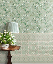 Load image into Gallery viewer, Climbing Sweet Pea Frieze Mural • Sage &amp; Cane • Insitu