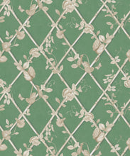 Load image into Gallery viewer, Petite Ivy Wallpaper • Dark Green &amp; Cane • Swatch
