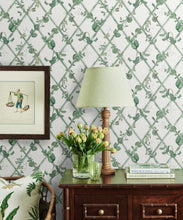 Load image into Gallery viewer, Petite Ivy Wallpaper • Irish Linen &amp; Green • Insitu