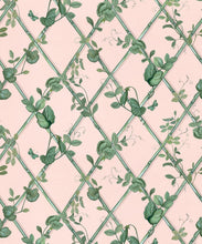 Load image into Gallery viewer, Petite Ivy Wallpaper • Pink &amp; Green • Swatch