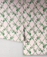 Load image into Gallery viewer, Petite Ivy Wallpaper • Pink &amp; Green • Rolls