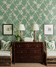 Load image into Gallery viewer, Grande Ivy Wallpaper • Dark Green &amp; Cane • Insitu