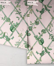 Load image into Gallery viewer, Grande Ivy Wallpaper • Pink &amp; Green • Rolls