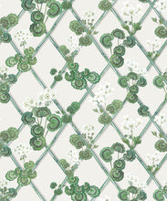 Load image into Gallery viewer, Primrose Garden Wallpaper - Maine House Interiors - Colorway: Green - Swatch