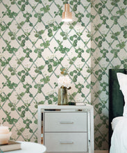 Load image into Gallery viewer, Primrose Garden Wallpaper - Maine House Interiors - Colorway: Green - Insitu