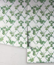 Load image into Gallery viewer, Primrose Garden Wallpaper - Maine House Interiors - Colorway: Green - Roll