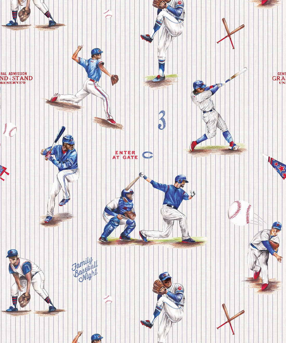 Baseball Wallpaper • Bears • Swatch