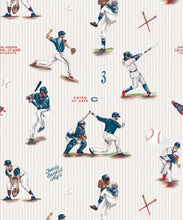 Load image into Gallery viewer, Baseball Wallpaper • Blue Crew • Swatch