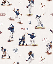 Load image into Gallery viewer, Baseball Wallpaper • Carmine • Swatch