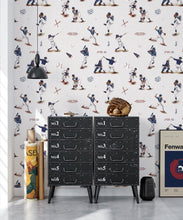 Load image into Gallery viewer, Baseball Wallpaper • Carmine • Insitu