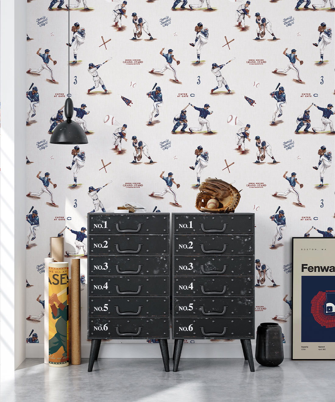 Baseball Wallpaper • Carmine • Insitu