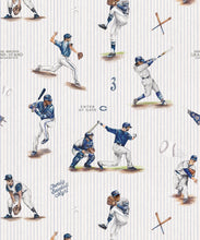 Load image into Gallery viewer, Baseball Wallpaper • Pinstripes • Swatch