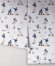 Load image into Gallery viewer, Baseball Wallpaper • Pinstripes • Rolls