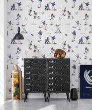 Load image into Gallery viewer, Baseball Wallpaper • Pinstripes • Insitu