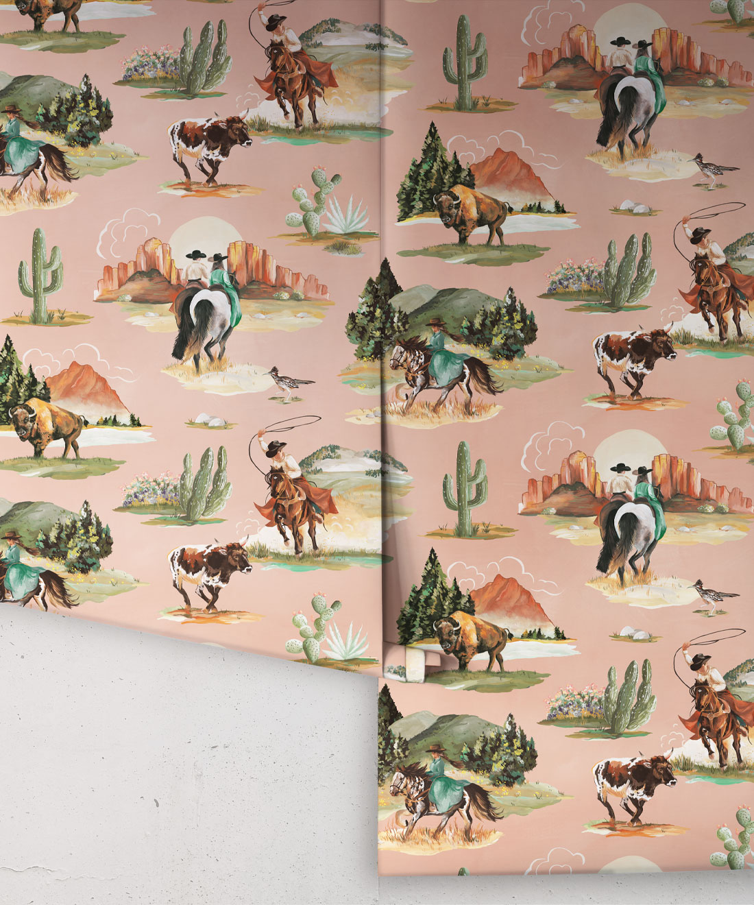 Frontier Wallpaper - Colorway: Dusty - Roll