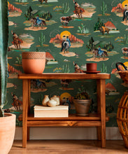 Load image into Gallery viewer, Frontier Wallpaper - Colorway: Evergreen - Insitu