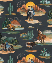 Load image into Gallery viewer, Frontier Wallpaper - Colorway: Navy - Swatch