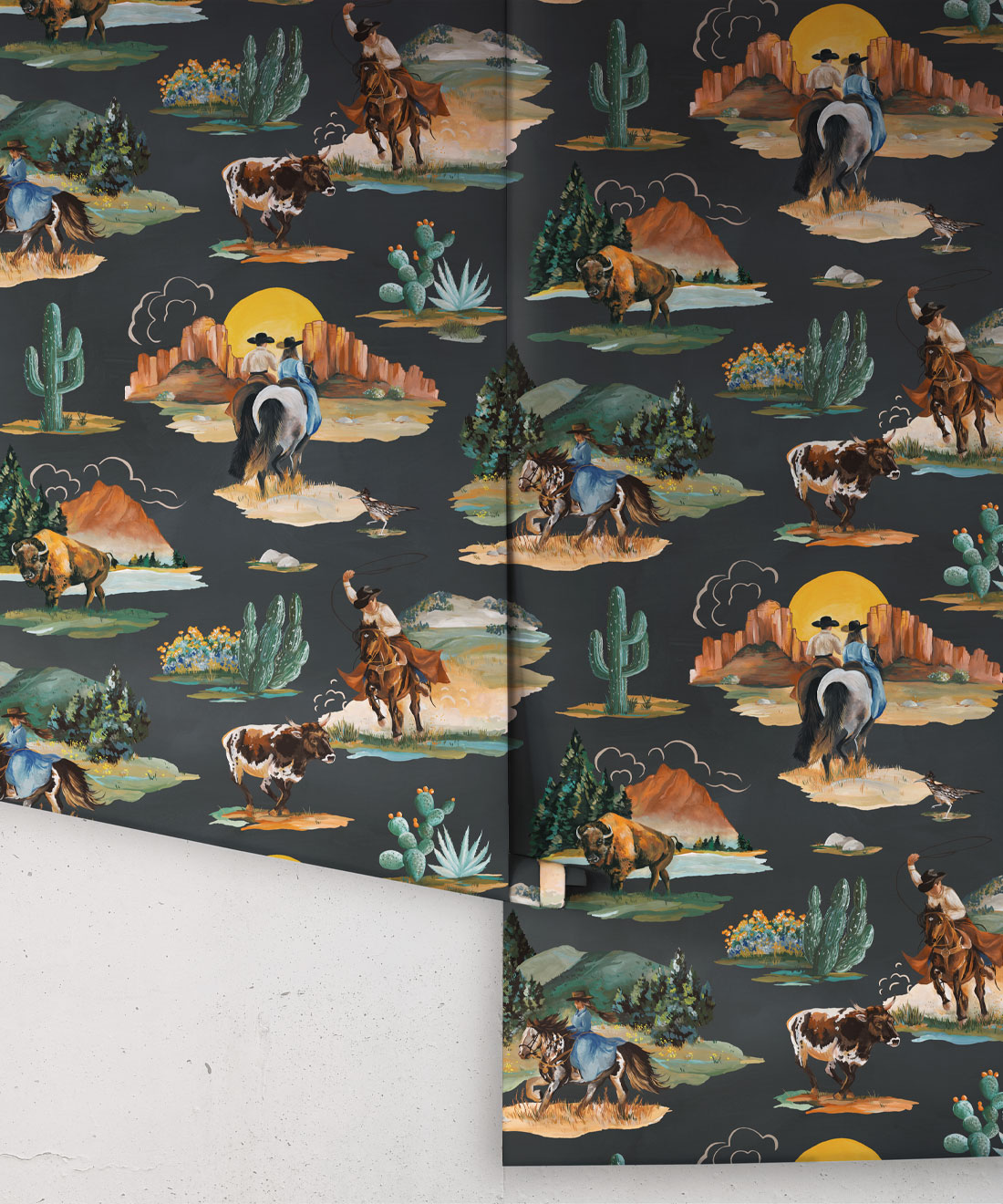 Frontier Wallpaper - Colorway: Navy - Roll