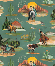 Load image into Gallery viewer, Frontier Wallpaper - Colorway: Turquoise - Swatch