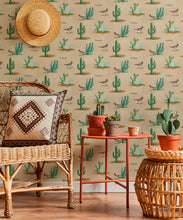 Load image into Gallery viewer, Roadrunner Wallpaper - Colorway: Canvas - Insitu