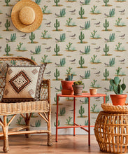 Load image into Gallery viewer, Roadrunner Wallpaper - Colorway: Stone - Insitu