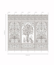 Load image into Gallery viewer, Pavilion Mural - Palace Grove Collection - M&amp;K Studio - Roll - Colorway: Ivory
