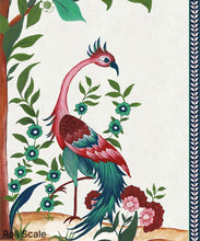 Load image into Gallery viewer, Pavilion Mural - Palace Grove Collection - M&amp;K Studio - Swatch - Colorway: Ruby