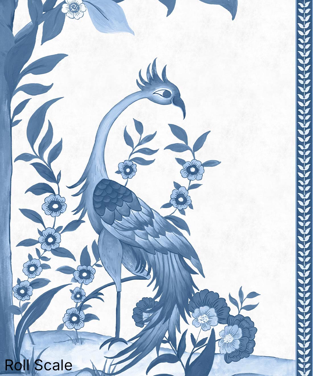 Pavilion Mural - Palace Grove Collection - M&K Studio - Swatch - Colorway: Sapphire