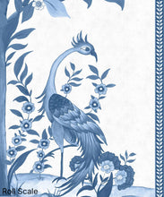 Load image into Gallery viewer, Pavilion Mural - Palace Grove Collection - M&amp;K Studio - Swatch - Colorway: Sapphire