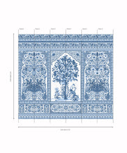 Load image into Gallery viewer, Pavilion Mural - Palace Grove Collection - M&amp;K Studio - Roll - Colorway: Sapphire