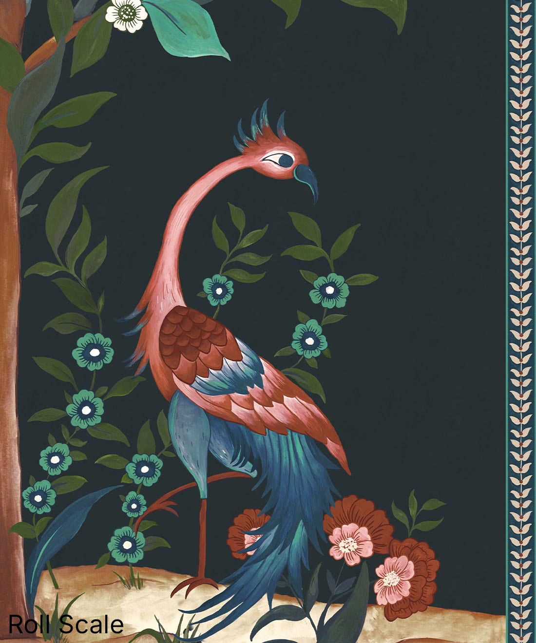 Pavilion Mural - Palace Grove Collection - M&K Studio - Swatch - Colorway: Topaz